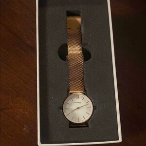 Piper Elegant Rose Gold Watch with Mesh Band